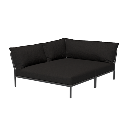 Udendørs loungesofa i sort